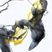 ohne titel, 2024, mischtechnik auf papier, 83,8x59,4 cm, copyright vg bildkunst + axel hptner